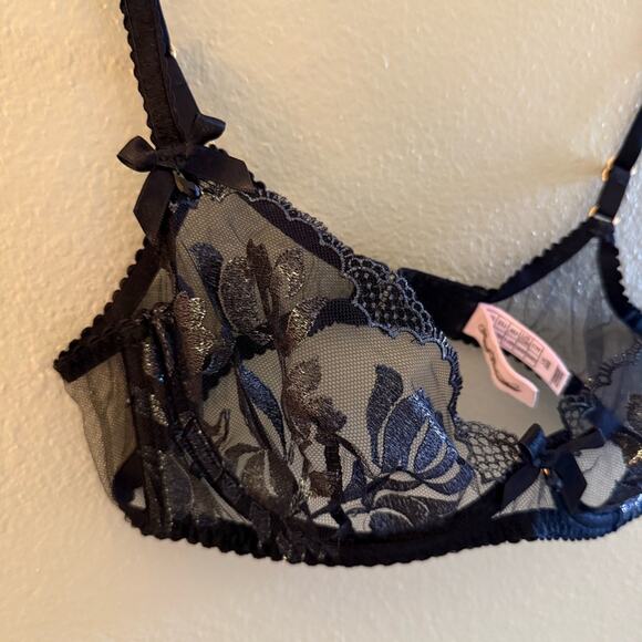 Agent Provocateur Winnette Plunge Underwired Bra in Black Size 36B - Picture 2 of 5